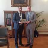 Συνάντηση εργασίας του Αντιπρύτανη του ΕΚΠΑ, καθηγητή Χρήστου Καραγιάννη, και του Dr. Hashem Khries, Καθηγητή του Zarqa University